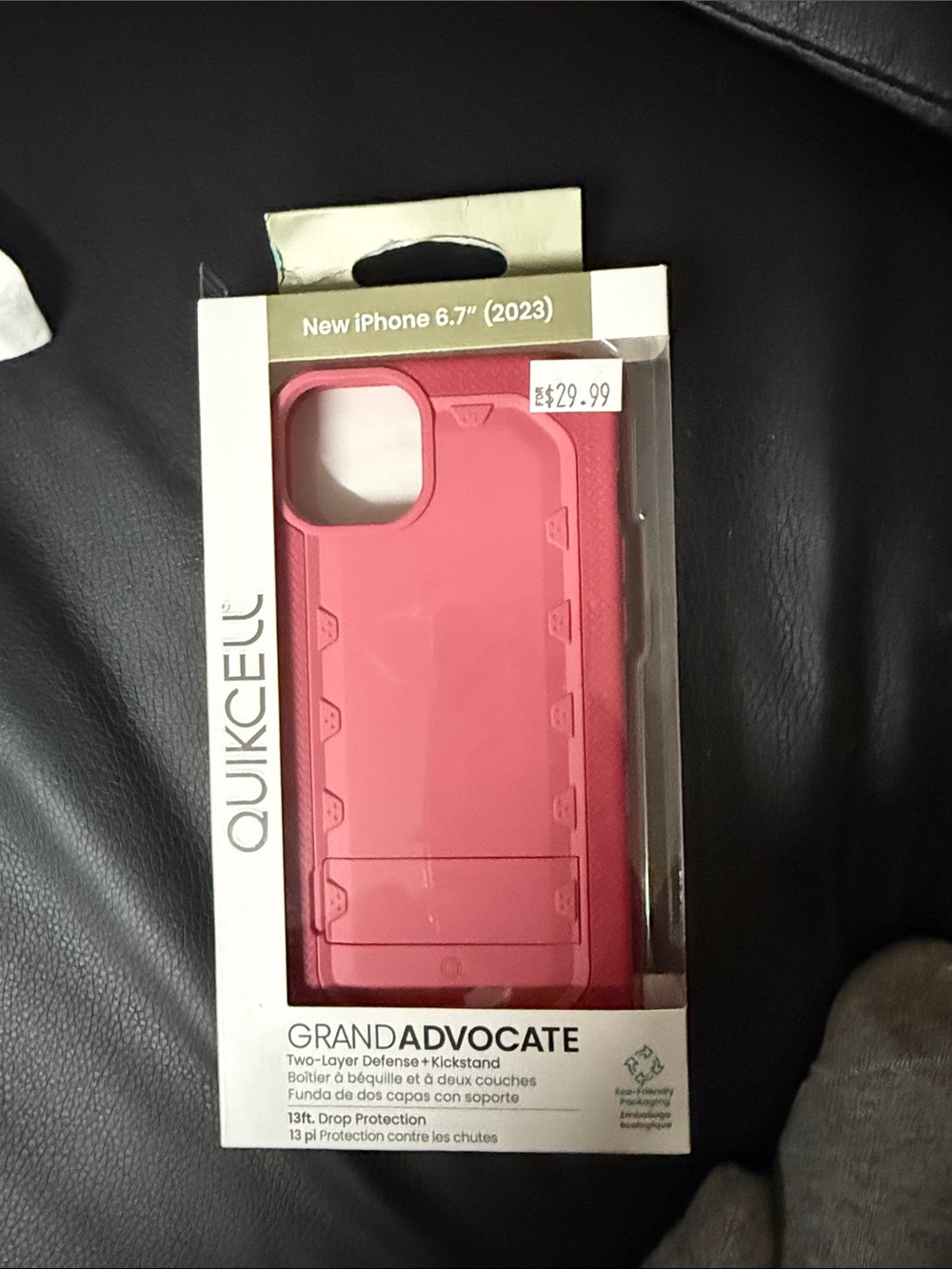 Quickcell Grand Advocate Two-Layer Kickstand Case for iPhone 6.7" (2023) - Pink